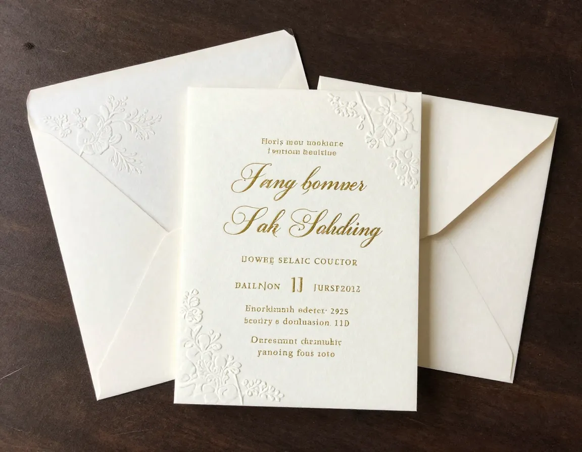 Custom wedding card invitation set